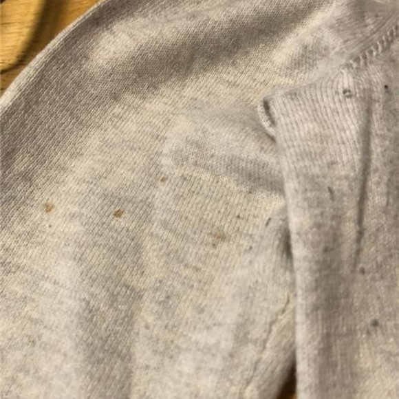 Womens Lisa Todd Gray Blue Hearts Cotton Cashmere Knit Sweater M - Picture 5 of 8